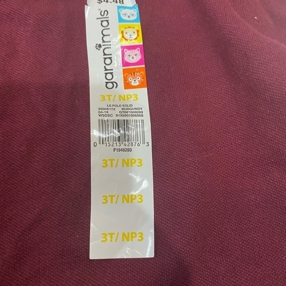 GARANIMAL boy 3T lone sleeve maroon polo top 
NWT - Picture 7 of 7